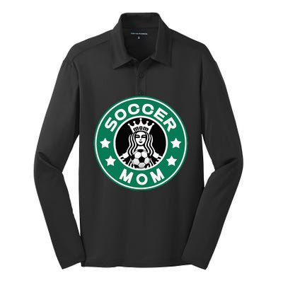 Soccer Mom Team Mom Best Mother Soccer Car Pool Silk Touch Performance Long Sleeve Polo