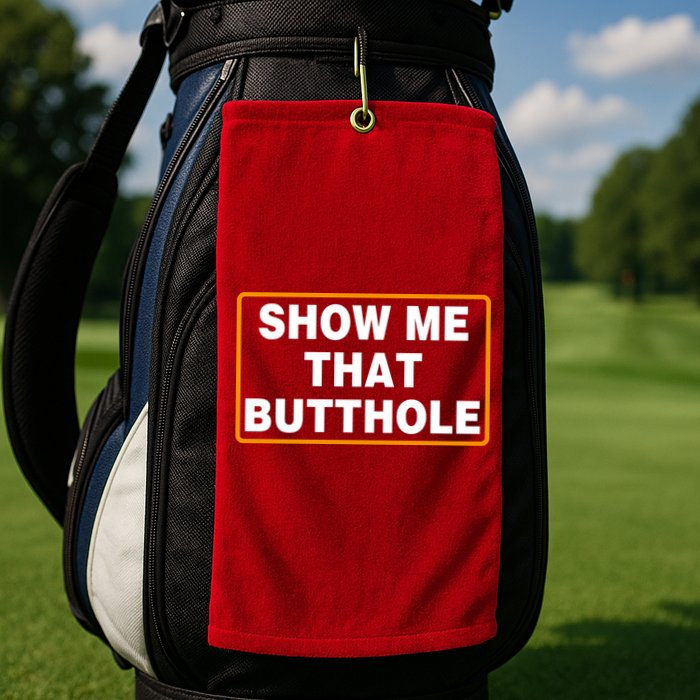 Show Me That Butthole Golf Towel