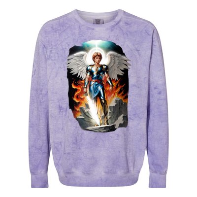 Saint Michael The Archangel Colorblast Crewneck Sweatshirt