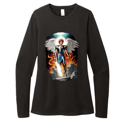 Saint Michael The Archangel Womens CVC Long Sleeve Shirt