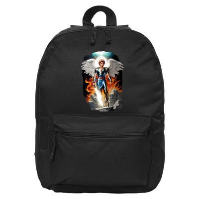 Saint Michael The Archangel 16 in Basic Backpack
