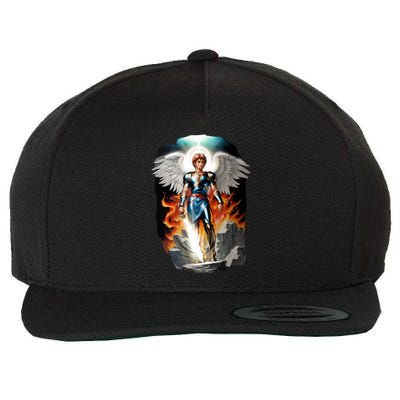 Saint Michael The Archangel Wool Snapback Cap