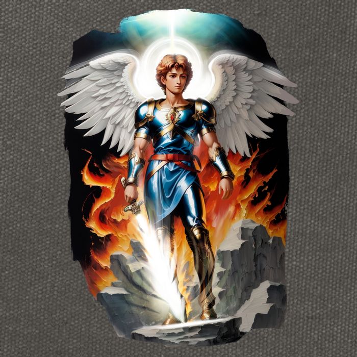 Saint Michael The Archangel Cotton Canvas Backpack