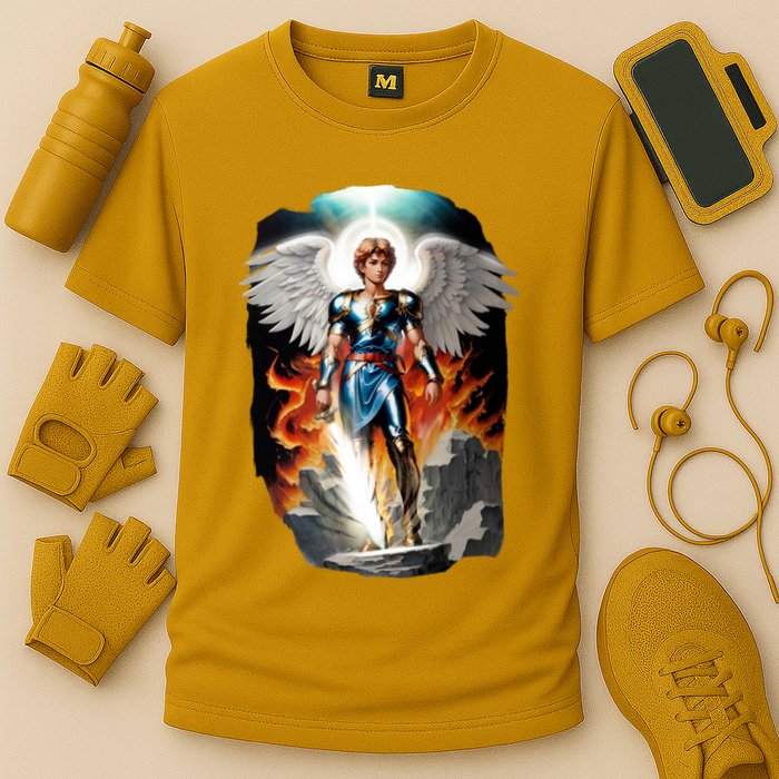 Saint Michael The Archangel Cooling Performance Crew T-Shirt