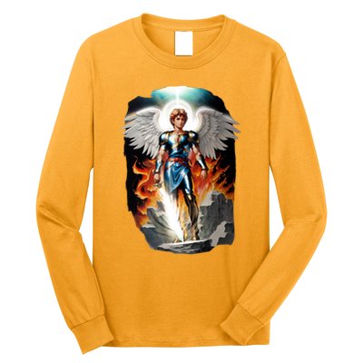 Saint Michael The Archangel Long Sleeve Shirt