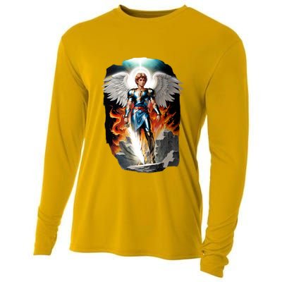 Saint Michael The Archangel Cooling Performance Long Sleeve Crew