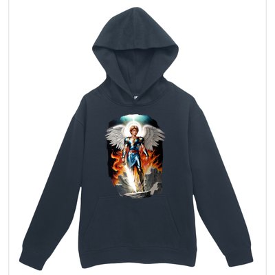 Saint Michael The Archangel Urban Pullover Hoodie