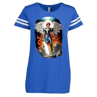 Saint Michael The Archangel Enza Ladies Jersey Football T-Shirt