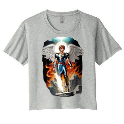 Saint Michael The Archangel Women's Crop Top Tee