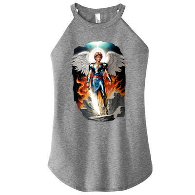 Saint Michael The Archangel Women’s Perfect Tri Rocker Tank