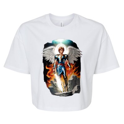 Saint Michael The Archangel Bella+Canvas Jersey Crop Tee