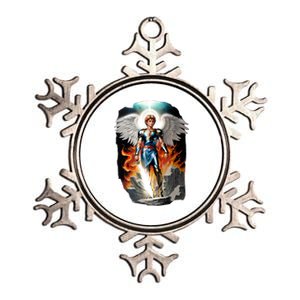 Saint Michael The Archangel Metallic Star Ornament