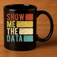 Show Me The Data Data Scientist Data Analyst 11oz C Handle Ceramic Mug