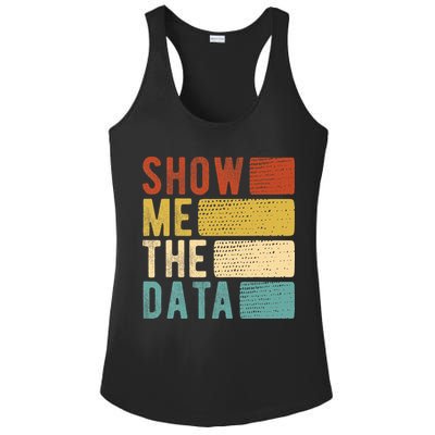 Show Me The Data Data Scientist Data Analyst Ladies PosiCharge Competitor Racerback Tank