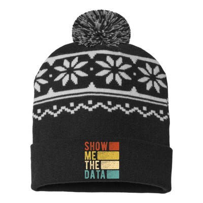 Show Me The Data Data Scientist Data Analyst USA-Made Snowflake Beanie