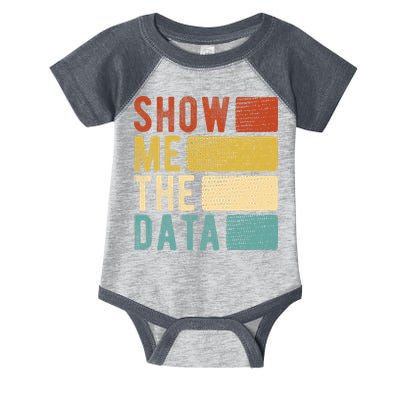 Show Me The Data Data Scientist Data Analyst Infant Baby Jersey Bodysuit