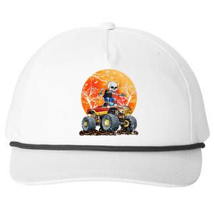 Skeleton Monster Truck Moon Candy Halloween Snapback Five-Panel Rope Hat