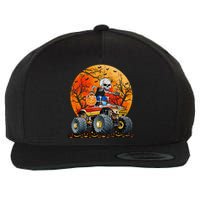 Skeleton Monster Truck Moon Candy Halloween Wool Snapback Cap