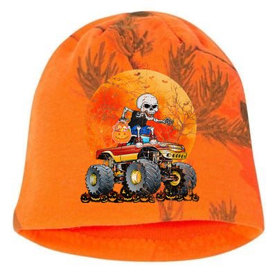 Skeleton Monster Truck Moon Candy Halloween Kati - Camo Knit Beanie