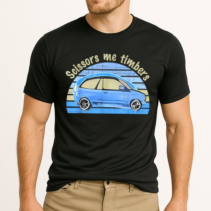 Scissors Me Timbers Funny Car Cooling Performance Crew T-Shirt