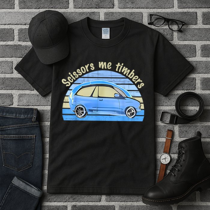 Scissors Me Timbers Funny Car Tall T-Shirt