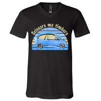 Scissors Me Timbers Funny Car V-Neck T-Shirt