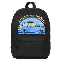 Scissors Me Timbers Funny Car 16 in Basic Backpack