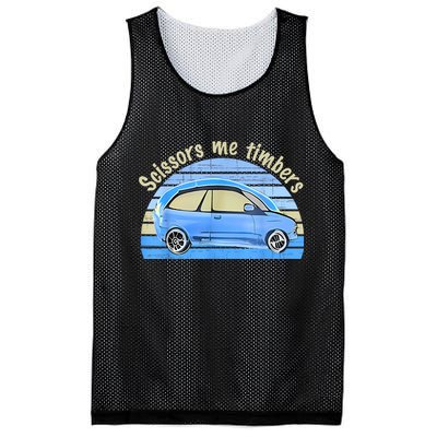 Scissors Me Timbers Funny Car Mesh Reversible Basketball Jersey Tank