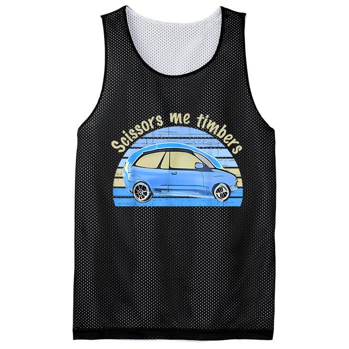Scissors Me Timbers Funny Car Mesh Reversible Basketball Jersey Tank