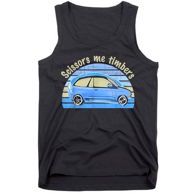 Scissors Me Timbers Funny Car Tank Top