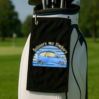 Scissors Me Timbers Funny Car Golf Towel