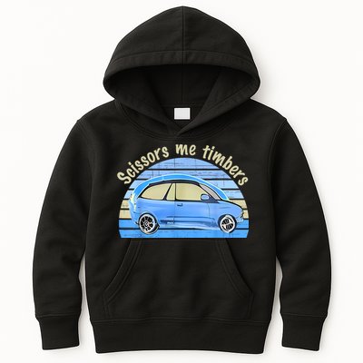Scissors Me Timbers Funny Car Kids Hoodie