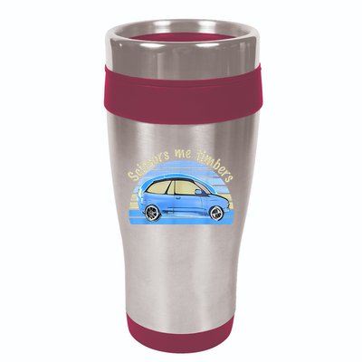 Scissors Me Timbers Funny Car 16oz Travel Tumbler