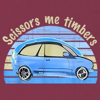 Scissors Me Timbers Funny Car 16oz Travel Tumbler