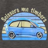 Scissors Me Timbers Funny Car Vector Backpack