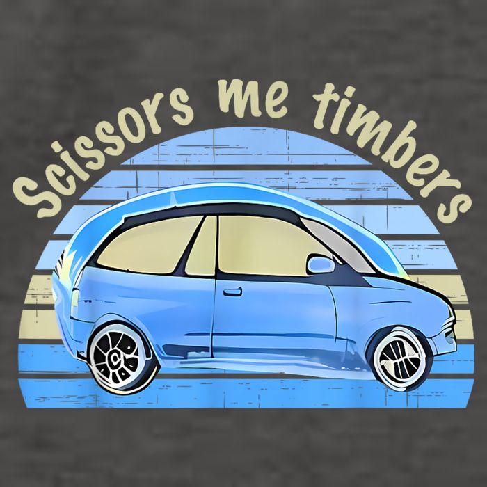 Scissors Me Timbers Funny Car Vector Backpack