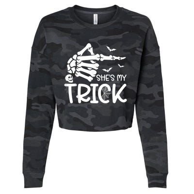 Shes My Trick Skeleton Hand Shes My Trick Skeleton Hand Cropped Pullover Crew