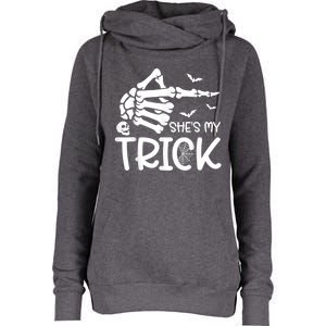 Shes My Trick Skeleton Hand Shes My Trick Skeleton Hand Womens Funnel Neck Pullover Hood