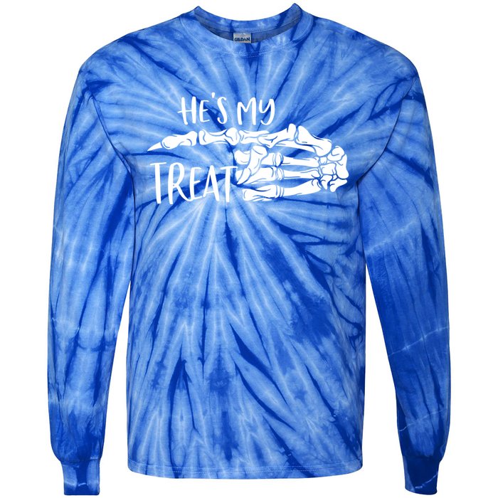 Shes My Trick Hes My Treat Halloween Couple Great Gift Tie-Dye Long Sleeve Shirt