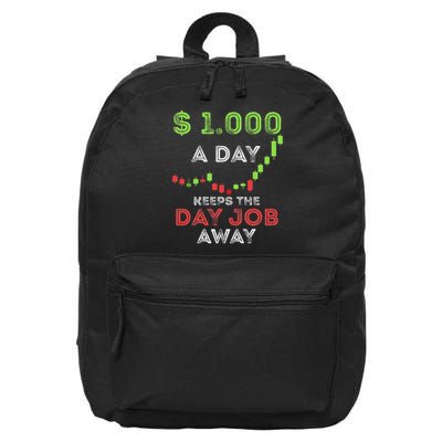 Stock Market Trader Day Trading Stock Trading Day Job 16 in Basic Backpack
