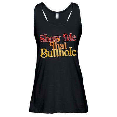 Show Me That Butthole Funny Ladies Essential Flowy Tank