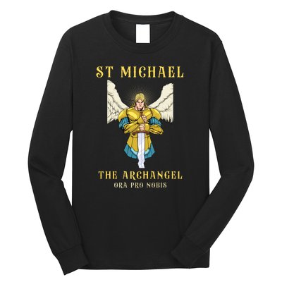 St Michael The Archangel Roman Catholic Gift Long Sleeve Shirt