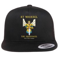 St Michael The Archangel Roman Catholic Gift Flat Bill Trucker Hat