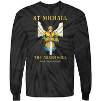 St Michael The Archangel Roman Catholic Gift Tie-Dye Long Sleeve Shirt