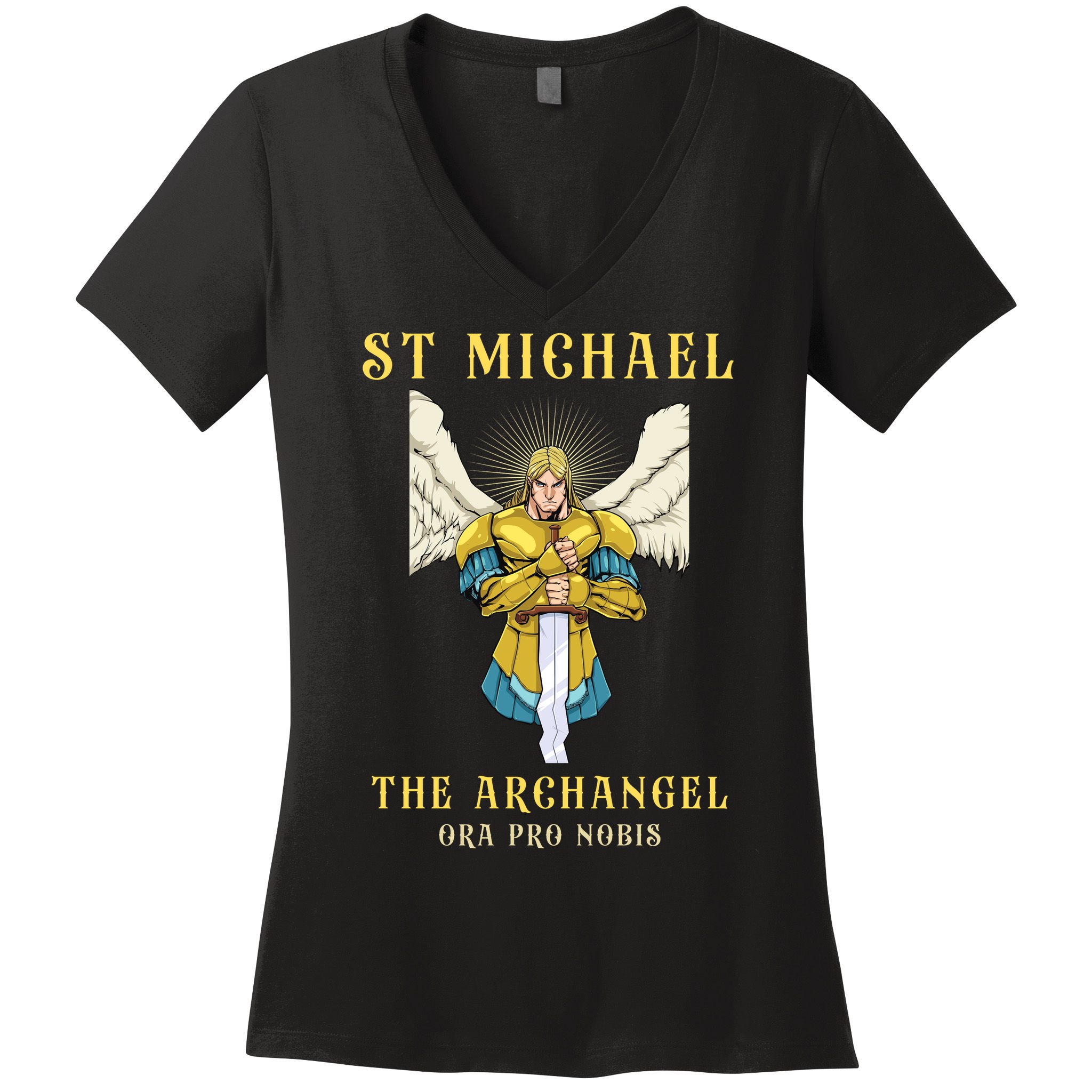 St Michael The Archangel Roman Catholic Gift Women's V-Neck T-Shirt
