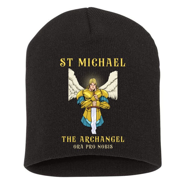 St Michael The Archangel Roman Catholic Gift Short Acrylic Beanie