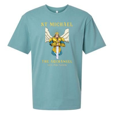 St Michael The Archangel Roman Catholic Gift Sueded Cloud Jersey T-Shirt