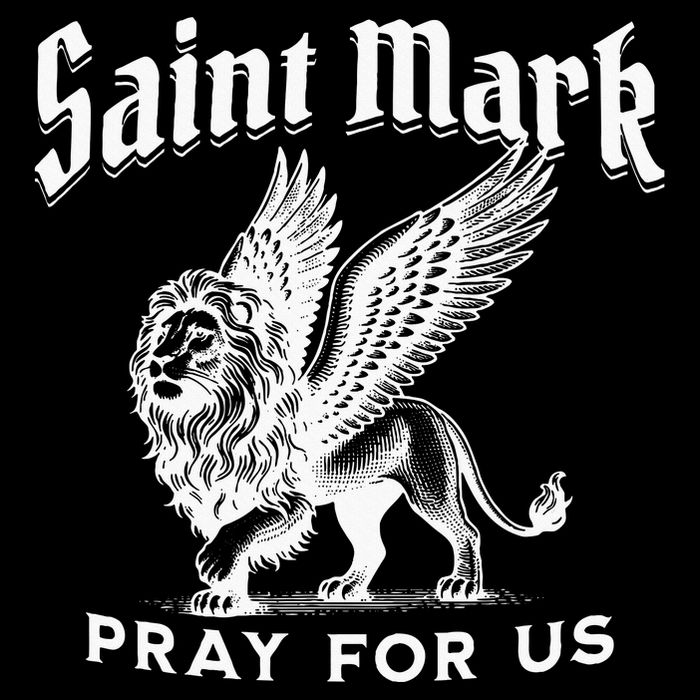 St Mark The Evangelist Apostle Lion Symbol Catholic Saint Flat Bill Trucker Hat