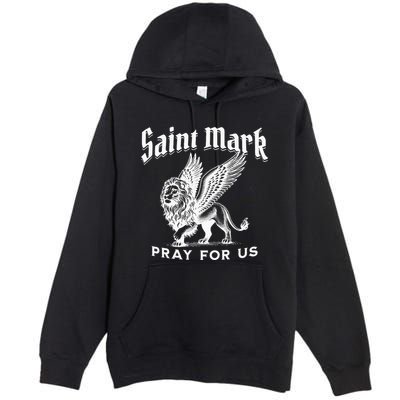 St Mark The Evangelist Apostle Lion Symbol Catholic Saint Premium Pullover Hoodie