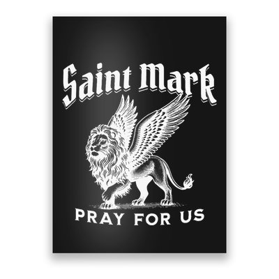 St Mark The Evangelist Apostle Lion Symbol Catholic Saint Poster